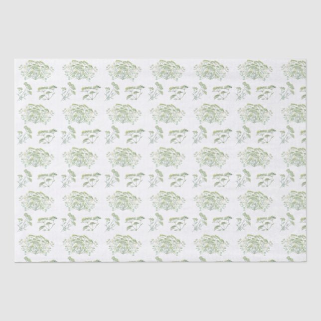 Papier Mousseline Aquarelle d'herbe délicieuse Couleur personnalisée (Recto)