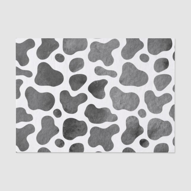 Papier Mousseline Aquarelle Emballage Vache emballage cadeau (Recto)
