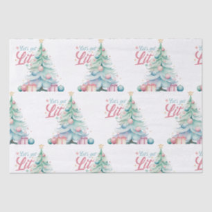 Papier Mousseline Aquarelle Faisons un sapin de Noël