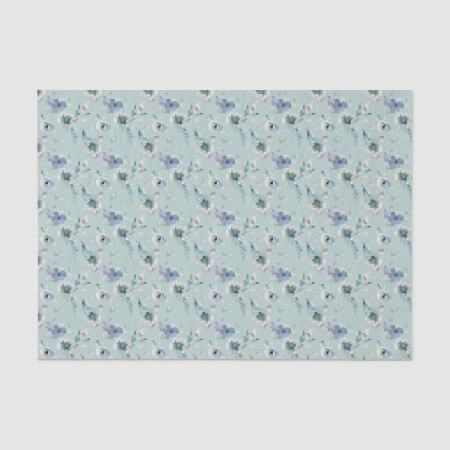 Papier Mousseline Aquarelle Fête des mariées à motifs floraux (Recto)