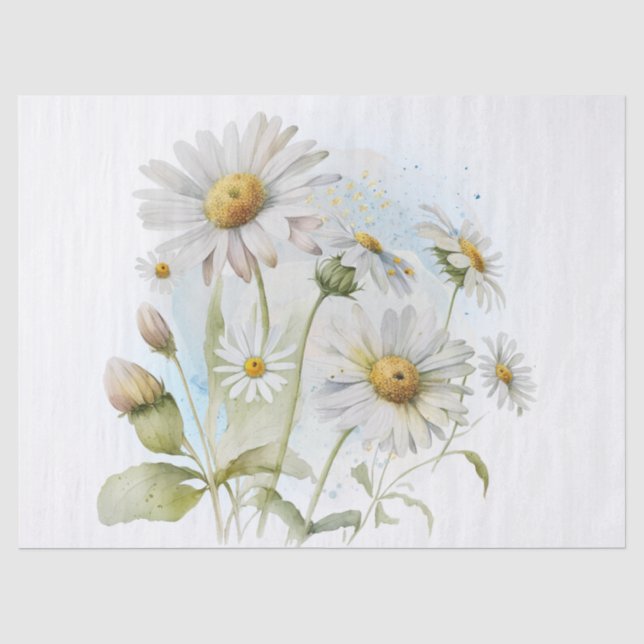 Papier Mousseline Aquarelle Fleur de marais (Recto)