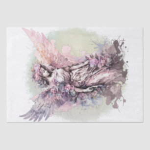 Papier Mousseline Aquarelle florale Angel