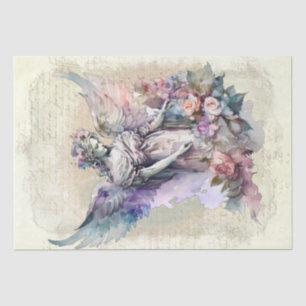 Papier Mousseline Aquarelle florale Angel