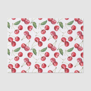 Papier Mousseline Aquarelle Fruit rouge cerise