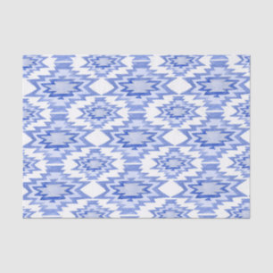 Papier Mousseline Aquarelle géométrique Boho Motif bleu cadeau