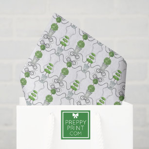 Papier Mousseline Aquarelle Gris vaches et vert Topio