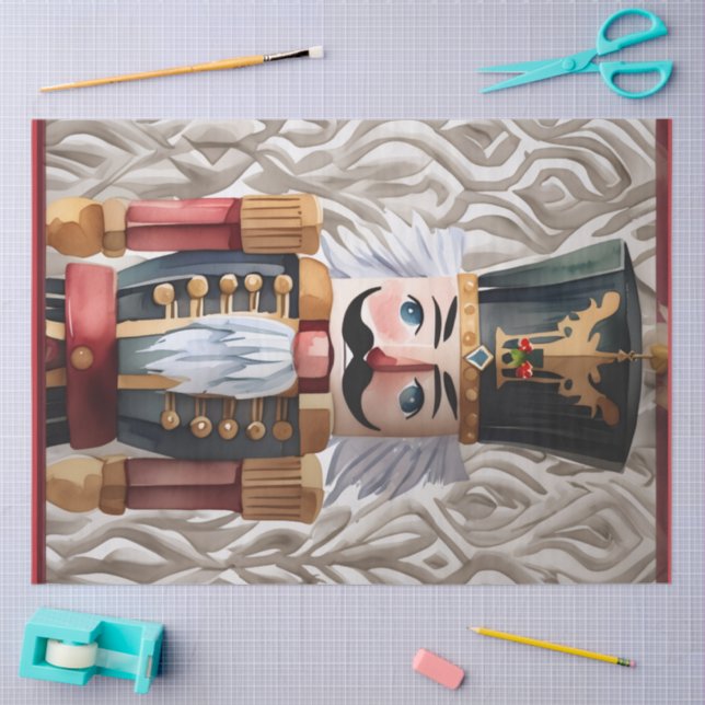 Papier Mousseline Aquarelle illustrée Noisette de Noël (Artisanat)