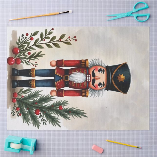 Papier Mousseline Aquarelle illustrée Noisette de Noël (Artisanat)