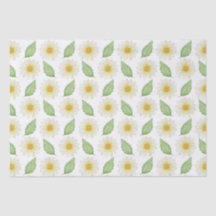Aquarelle jaune, vert Motif de marguerite d'été