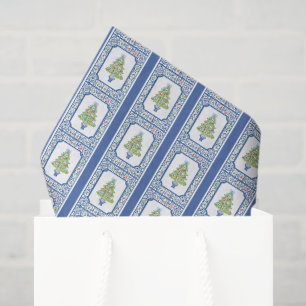 Papier Mousseline Aquarelle Mahjong Christmas Tree