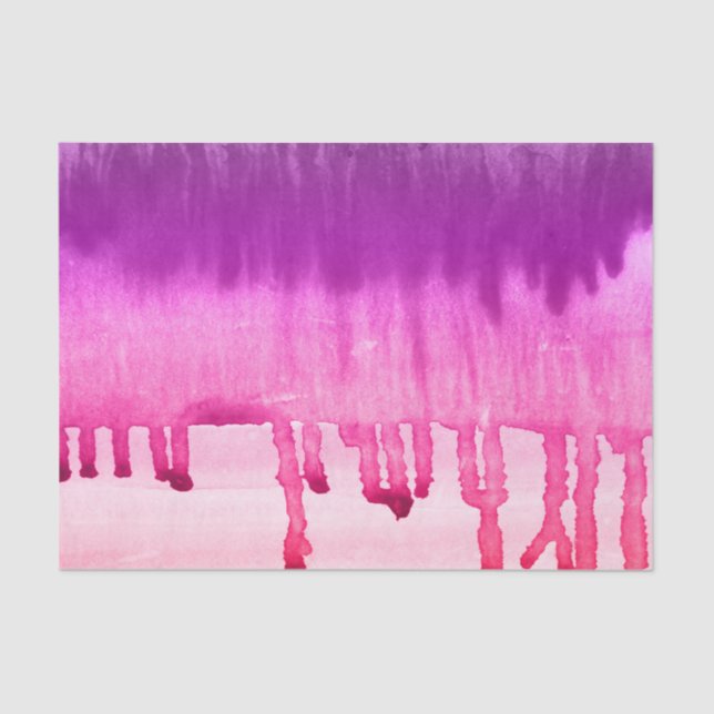 Papier Mousseline Aquarelle mignonne et rose-fille violet Ombre (Recto)