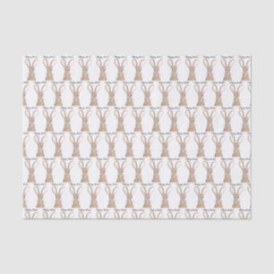 Papier Mousseline Aquarelle mignonne Lapin Lapin Lièvre Pâques Flora