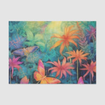 Aquarelle moderne et dynamique Batik Floral