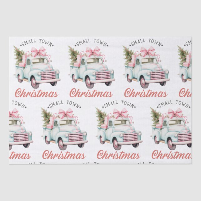 Papier Mousseline Aquarelle Noël de petite ville (Recto)