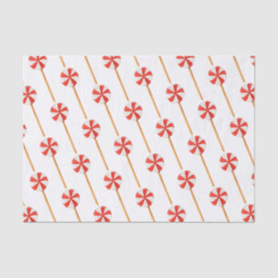 Papier Mousseline Aquarelle Noël Peppermenthe Pops de gâteau