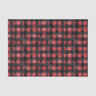 Papier Mousseline Aquarelle noire et rouge