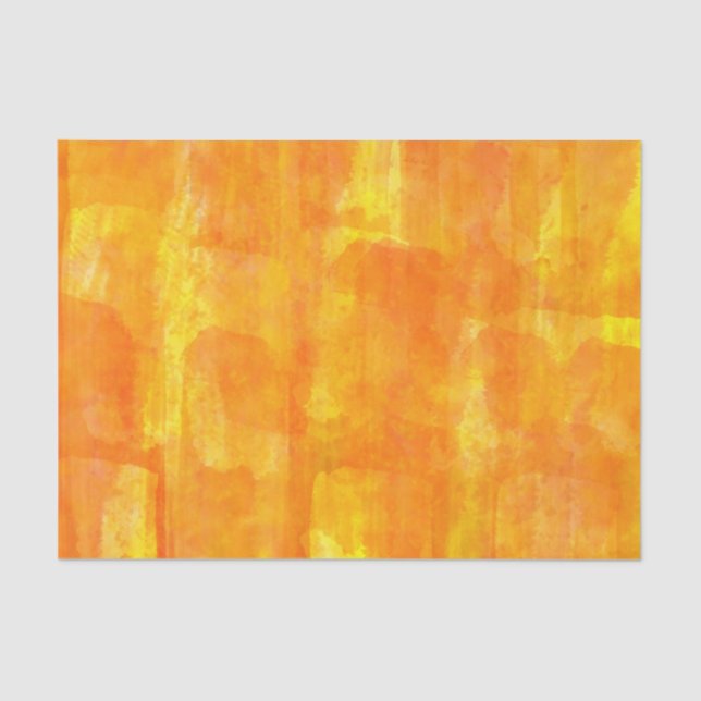 Papier Mousseline Aquarelle orange - Impression tout-dessus (Recto)