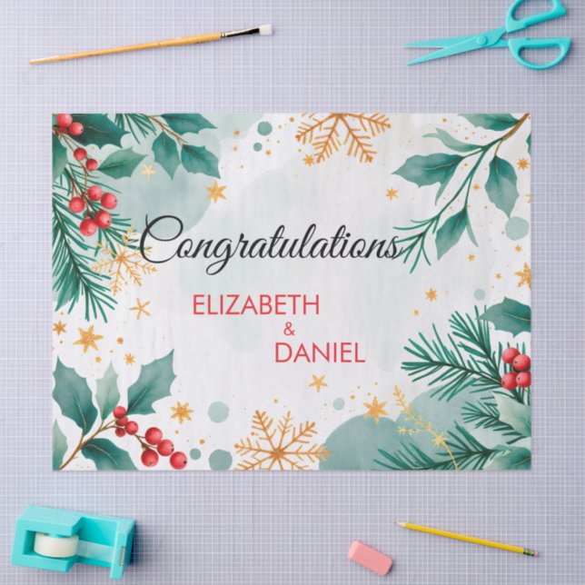 Papier Mousseline Aquarelle papier Mariage de Noël (Artisanat)