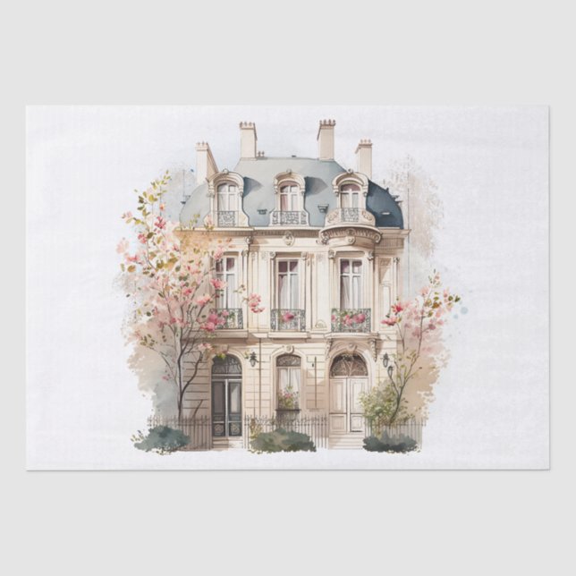 Papier Mousseline Aquarelle Paris Home (Recto)
