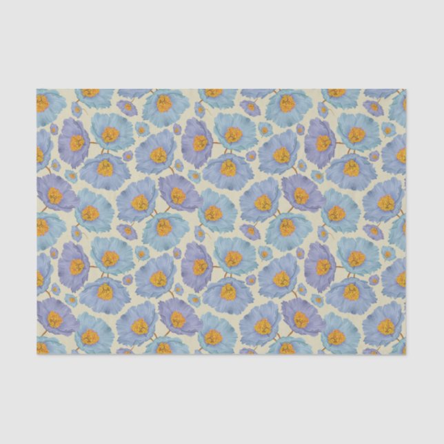 Papier Mousseline Aquarelle peinte à la main, artisanat de découpage (Recto)