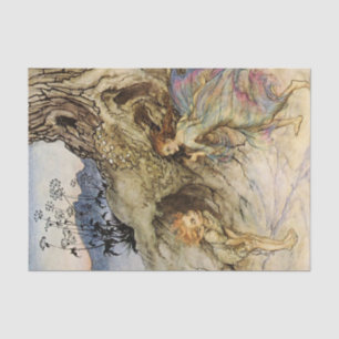 Papier Mousseline Aquarelle "Puck and a Fairy" d'Arthur Rackham