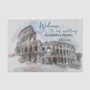 Papier Mousseline Aquarelle Rome, Italie