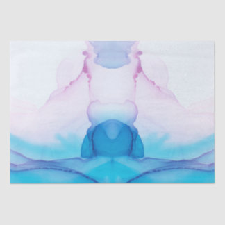 Papier Mousseline Aquarelle rose et bleu Élégant emballage