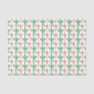 Papier Mousseline Aquarelle Rose et Vert Coquette Vaches