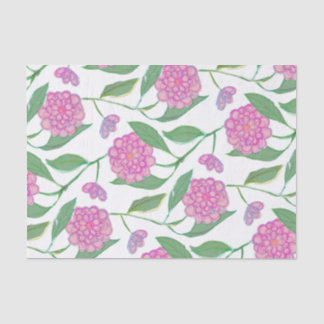 Papier Mousseline Aquarelle rose mignonne Liberty Motif Floral Fille