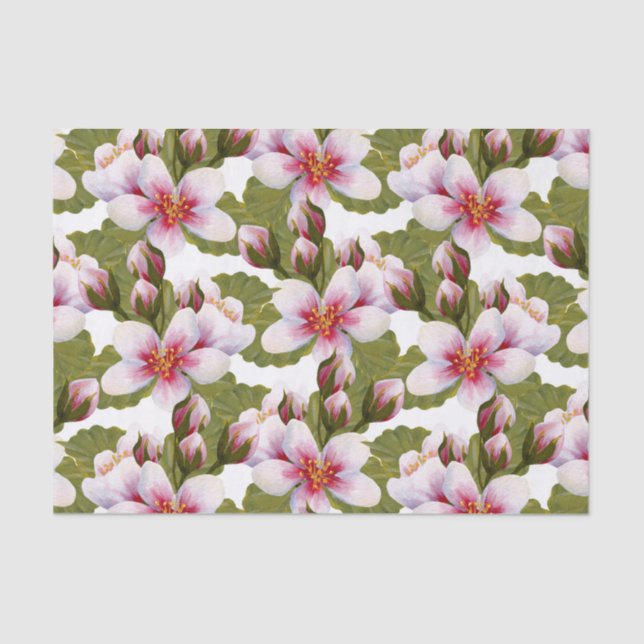 Papier Mousseline Aquarelle rose vintage (Recto)