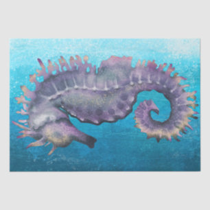 Papier Mousseline Aquarelle Sea Horse