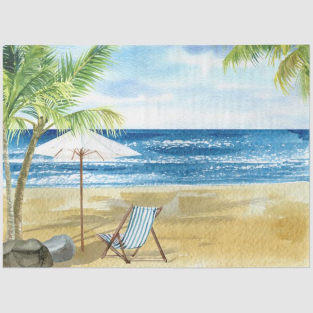 Papier Mousseline Aquarelle Seascapes Series Design 4 (Recto)