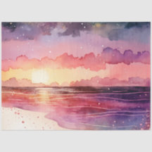 Aquarelle série coucher de soleil Design 13