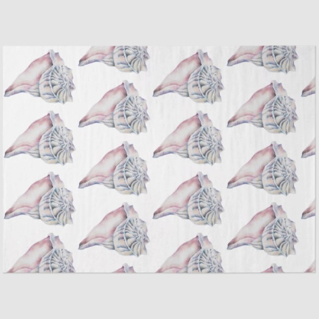 Papier Mousseline Aquarelle sous-marine SeaShell Series Design 15 (Recto)