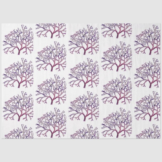 Papier Mousseline Aquarelle sous-marine SeaShell Series Design 31 (Recto)