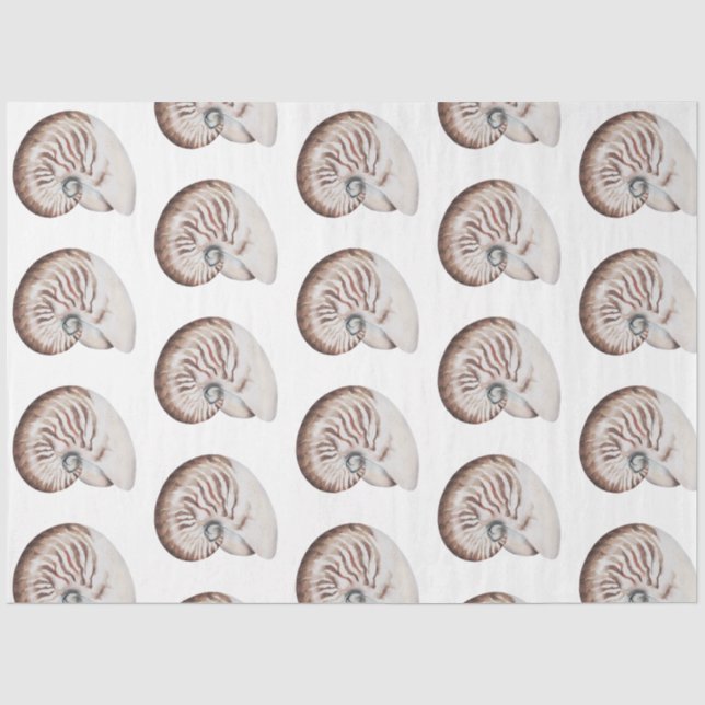 Papier Mousseline Aquarelle sous-marine SeaShell Series Design 9 (Recto)