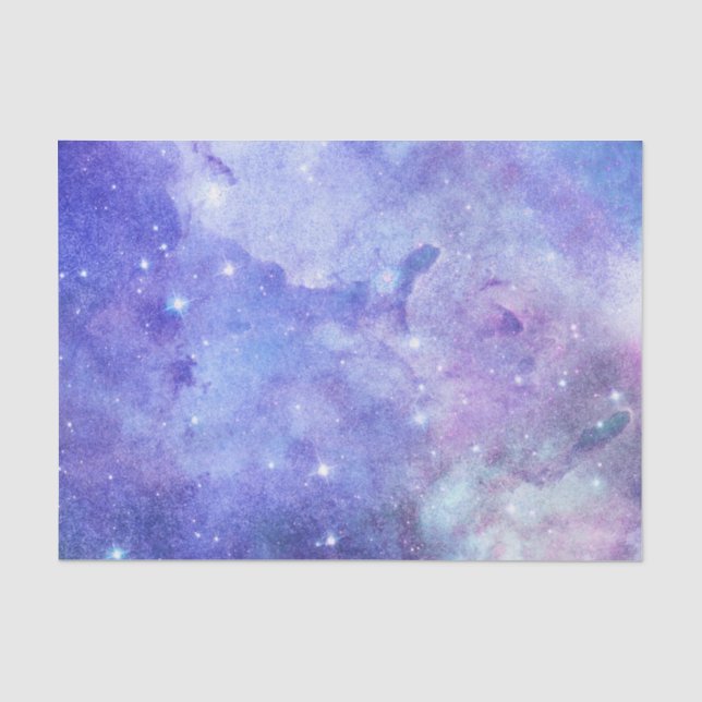 Papier Mousseline Aquarelle Starry Sky Space Lover Galaxy Stars (Recto)