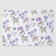 Aquarelle Stylish Floral Violet Fleurs