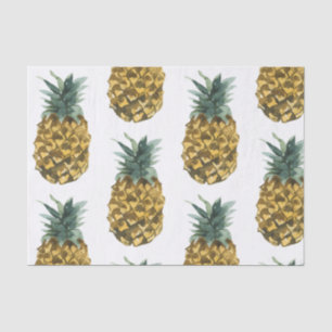 Papier Mousseline Aquarelle tropicale ananas Motif sans couture