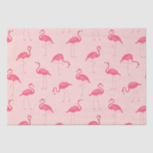 Papier Mousseline Aquarelle tropicale Flamingo rose pâle