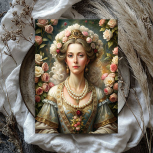 Papier Mousseline Aquarelle vintage femme victorienne dame roses ros