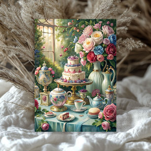 Papier Mousseline Aquarelle vintage shabby chic table de thé anglais