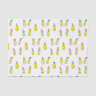 Papier Mousseline Aquarelle Whimsical Sweet Rainbow Pineappy