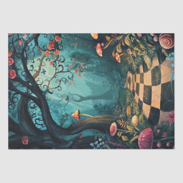 Papier Mousseline Aquarelle Whimsland Wonderland Path (Recto)