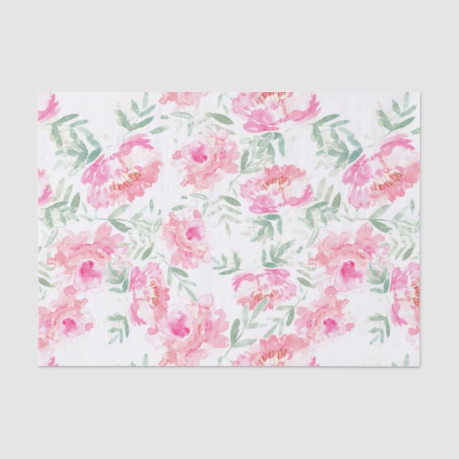 Papier Mousseline Aquarelles et verdure modernes (Recto)