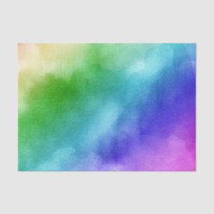 Papier Mousseline Aquarelles Rainbow