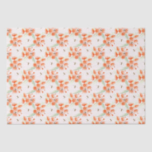 Papier Mousseline Arbre de gomme orange et enveloppes d'aquarelle d'