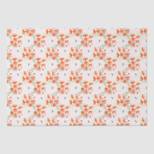 Papier Mousseline Arbre de gomme orange et enveloppes d'aquarelle d' (Recto)