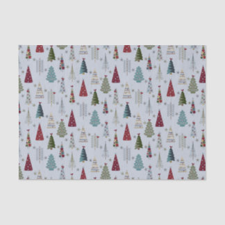 Papier Mousseline Arbre de Noël bleu