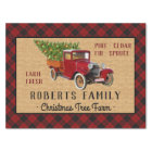 Arbre de Noël Camion Vintage Roue Plaid Russe